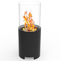 Regal Flame Capelli Ventless Indoor Outdoor Fire Pit Tabletop Portable Fire Bowl Pot Bio Ethanol Fireplace in Black - Realistic Clean Burning like Gel Fireplaces  or Propane Firepits - B06XDYQMTY